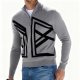 Retro 1/4 Zip Men's Pullover - New Slim-Fit Mock Neck Turtleneck