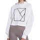 Loose Casual Women's Gym Hoodie - Running Long Sleeve Cropped Activewear