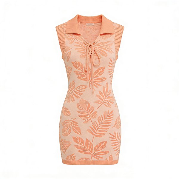 Women's Ruffled Tie-Waist Dress - Summer Elegant Vibrant Sleeveless