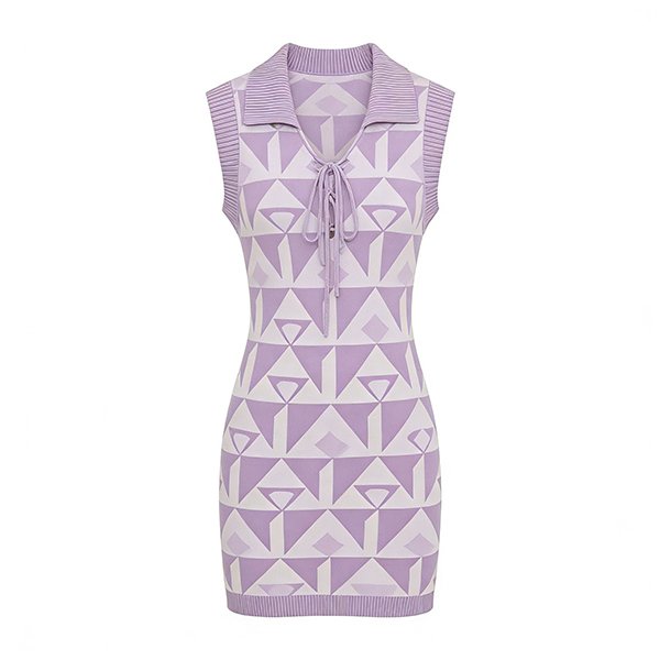 Summer Women's Dress - Sleeveless Ruffled Tie-Waist Elegant